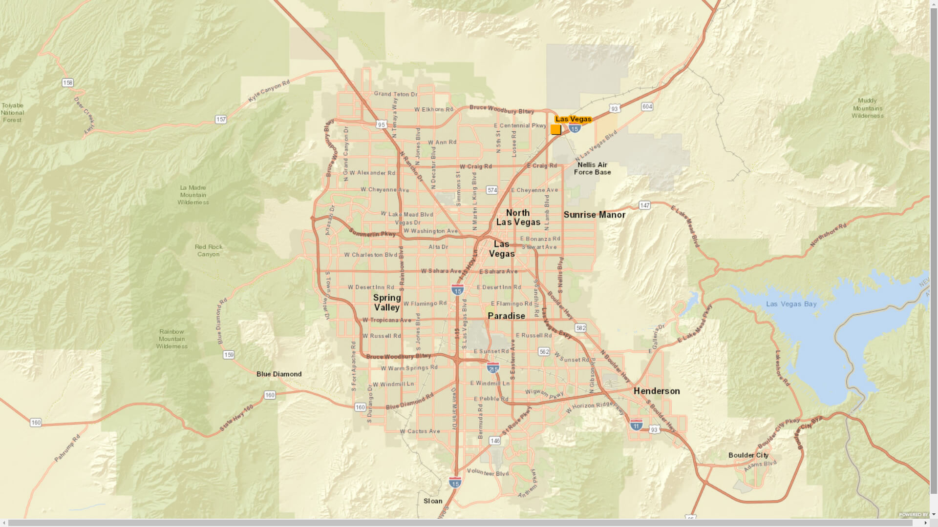 Las Vegas Area Map